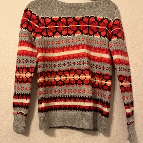 Loft Crew Neck knit multi-colored sweater Size Small - Picture 1 of 3